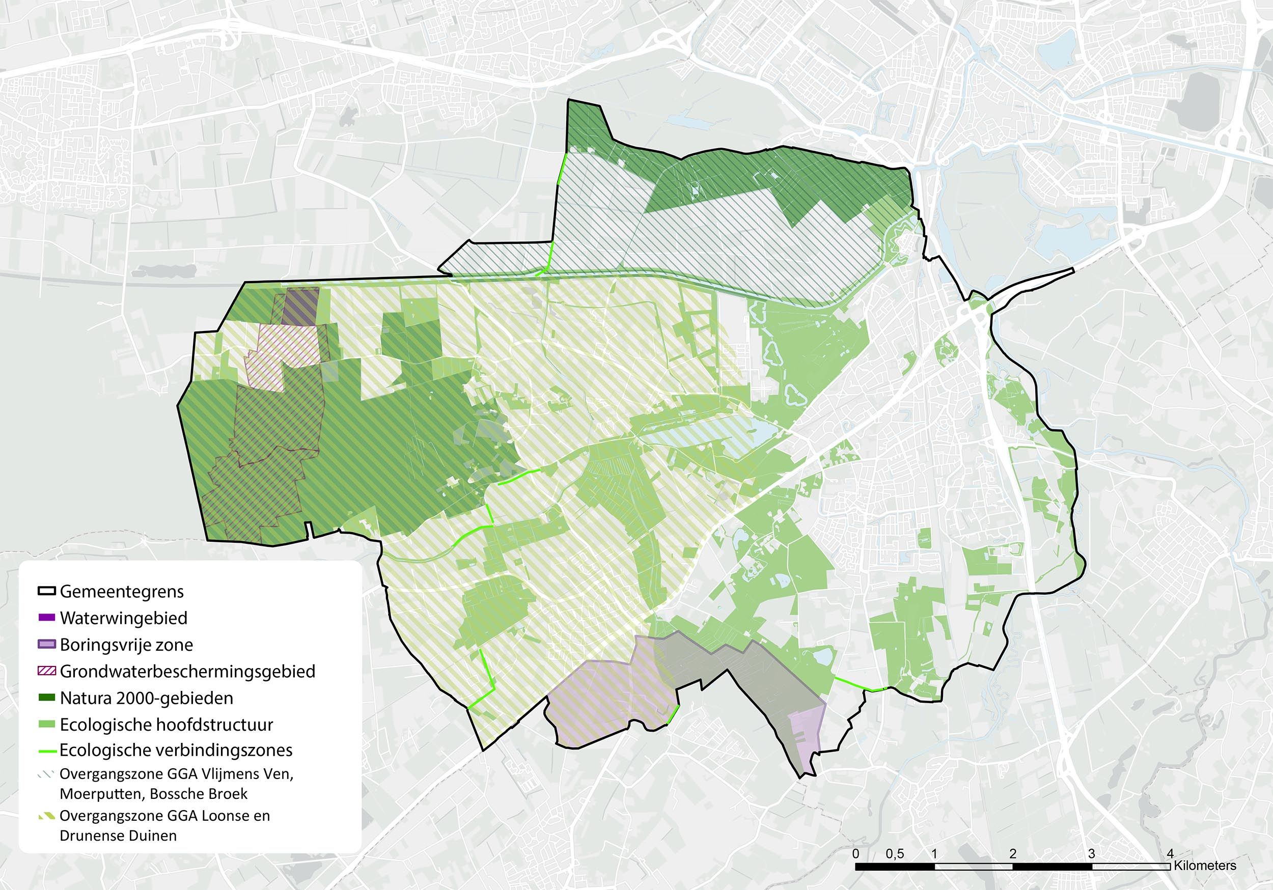 Natuurkaart gemeente Vught